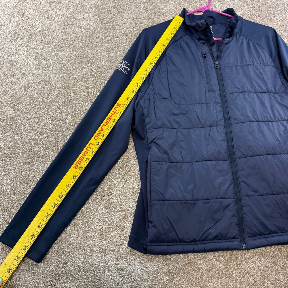 Refined Matter Men's Fresh Thyme Hybrid Quilted Jacket M Navy Blue Workwear - Picture 4 of 12